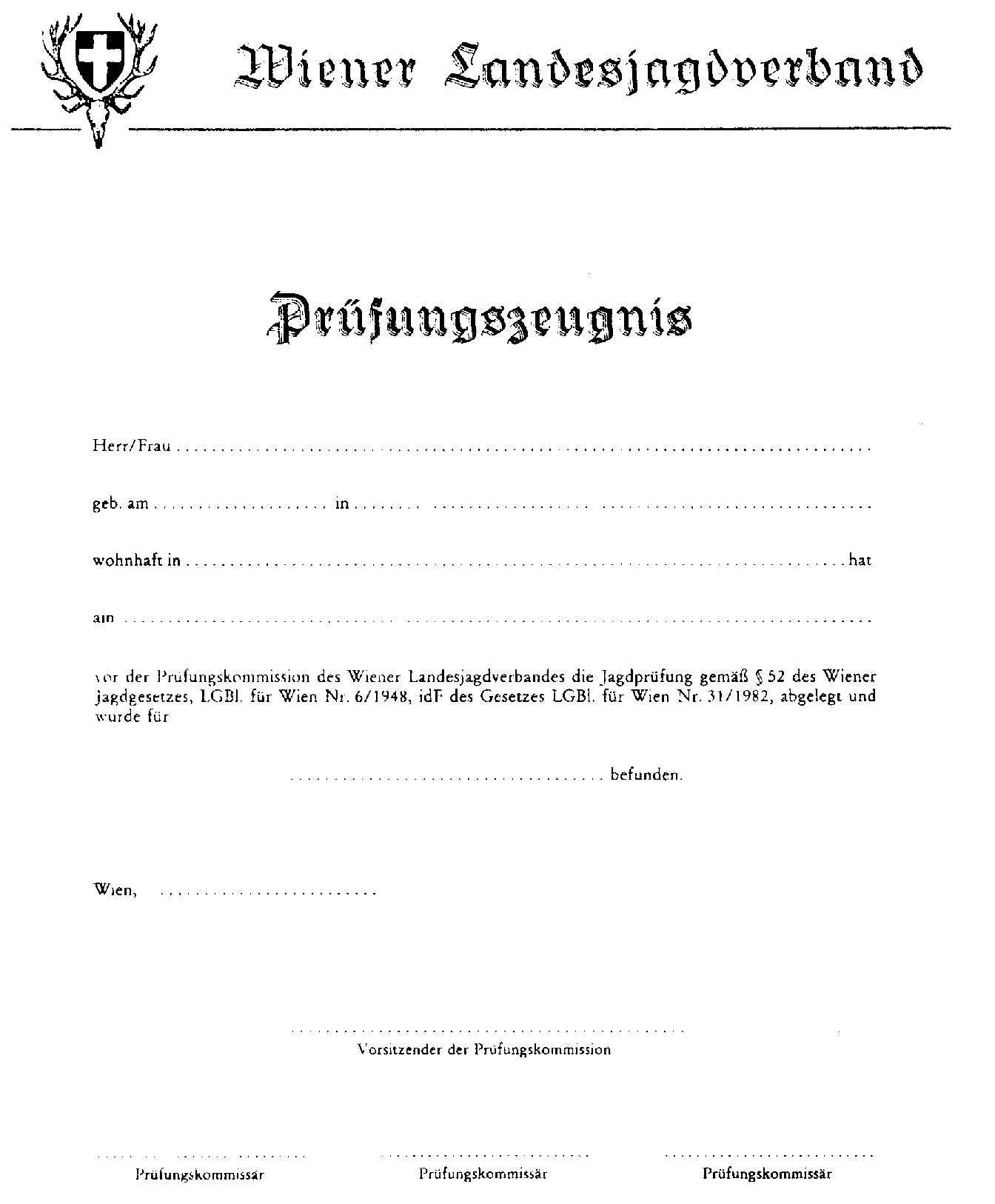 Prüfungszeugnis